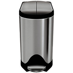 simplehuman Butterfly Bin, Fingerprint Proof Stainless Steel, 10L